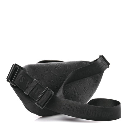 Louis Vuitton Calfskin Monogram Shadow Rush Bumbag Black 3 of 9