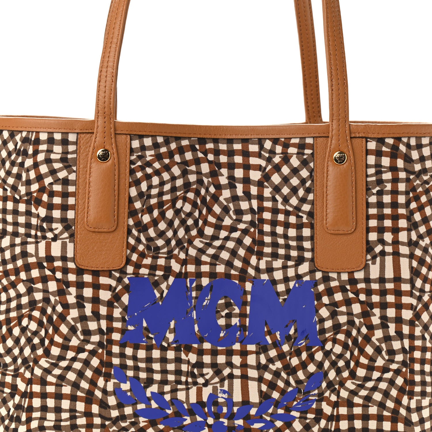 MCM Visetos Medium Liz Reversible Shopper Tote Cognac 14 of 14