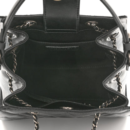 Chanel Caviar Quilted Small CC Bucket Bag Black 4 of 9