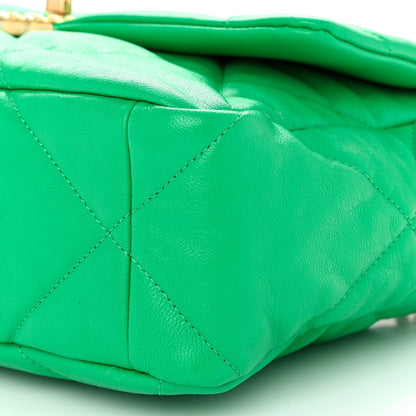 Chanel Lambskin Quilted Large Chanel 19 Flap Green 10 of 10