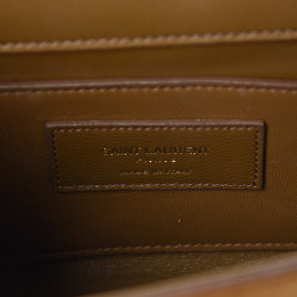 Saint Laurent Suede Small Classic Monogram Kate Tassel Satchel Light Ochre 8 of 9