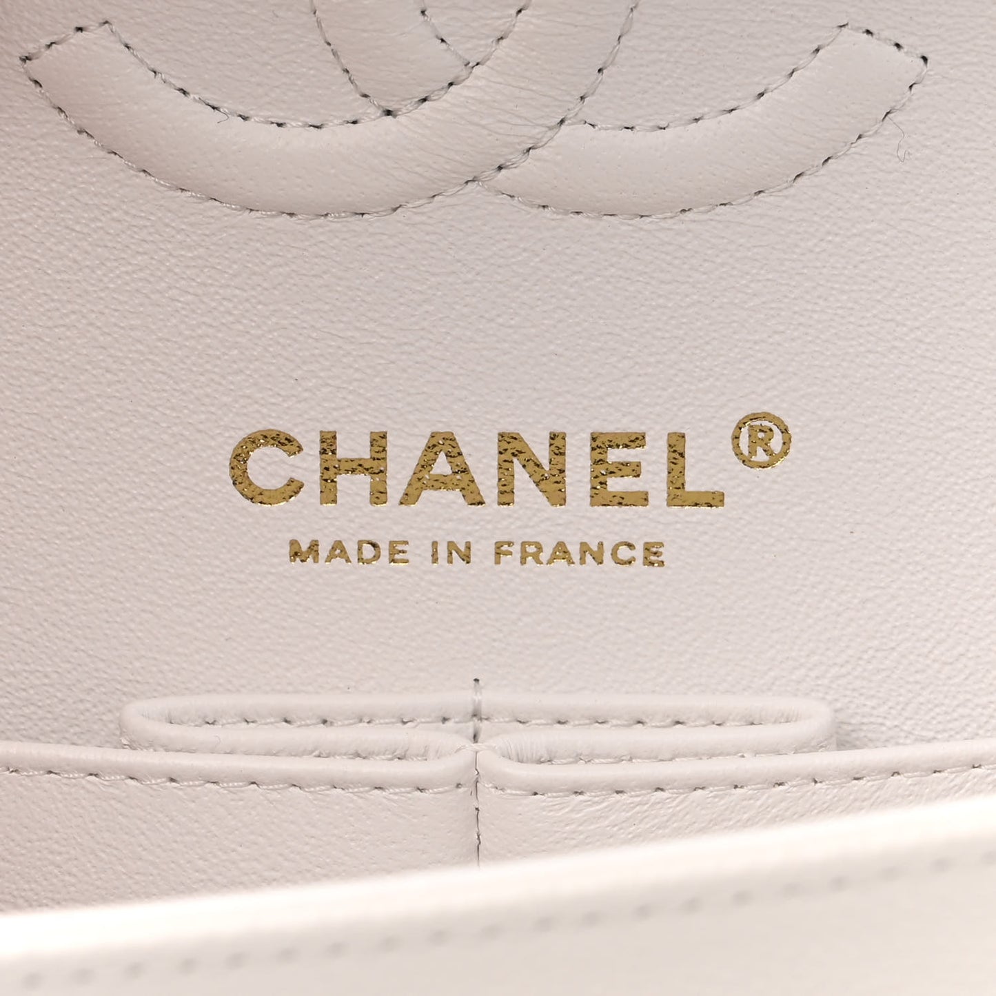 Caviar Quilted Small Double Flap White