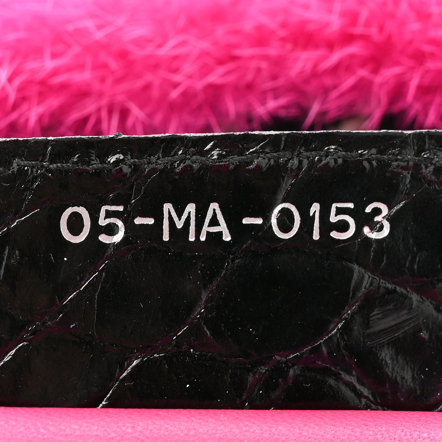 Tweed Crocodile Mink Plaid Medium Lady Dior Black Pink White