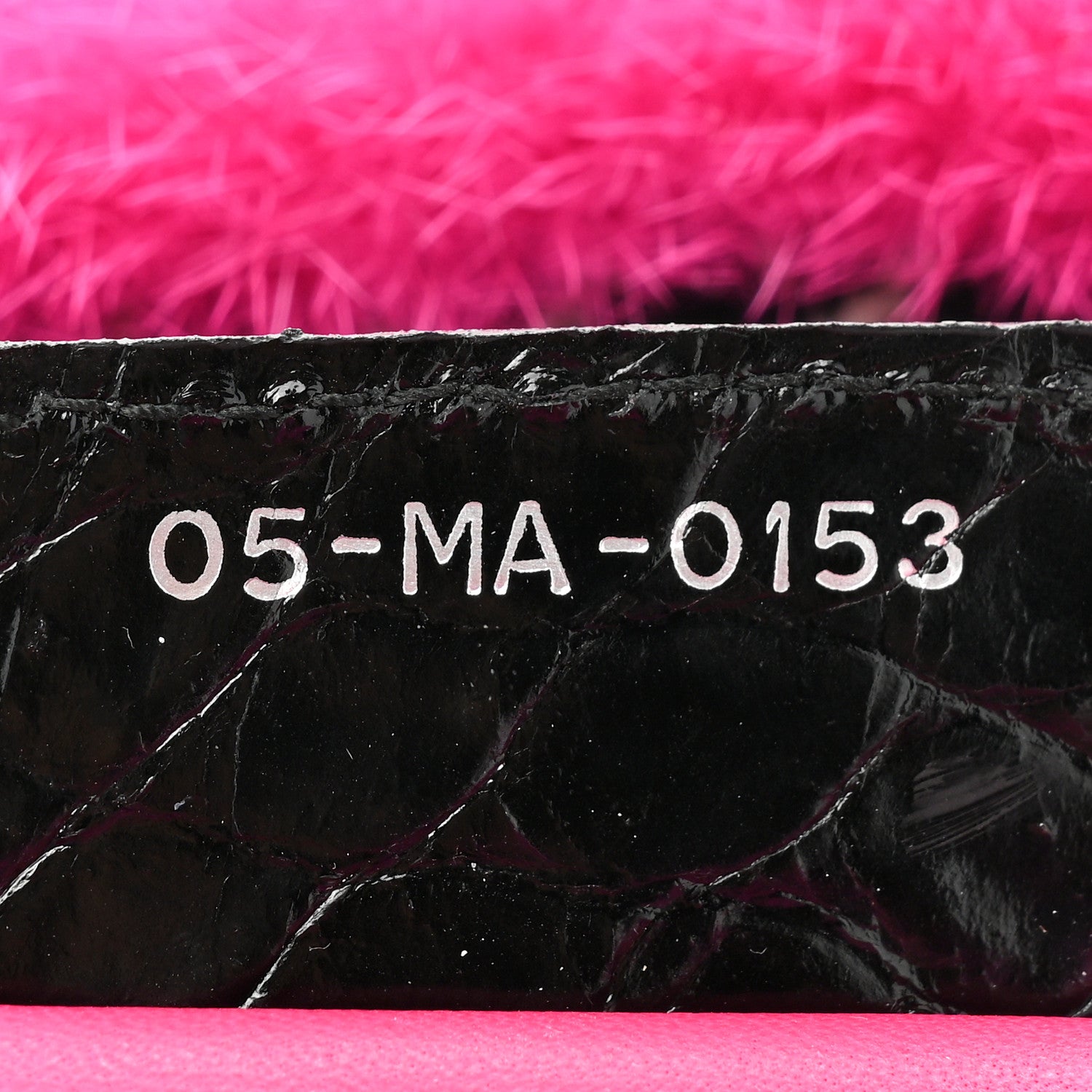 Christian Dior Tweed Crocodile Mink Plaid Medium Lady Dior Black Pink White 7 of 9
