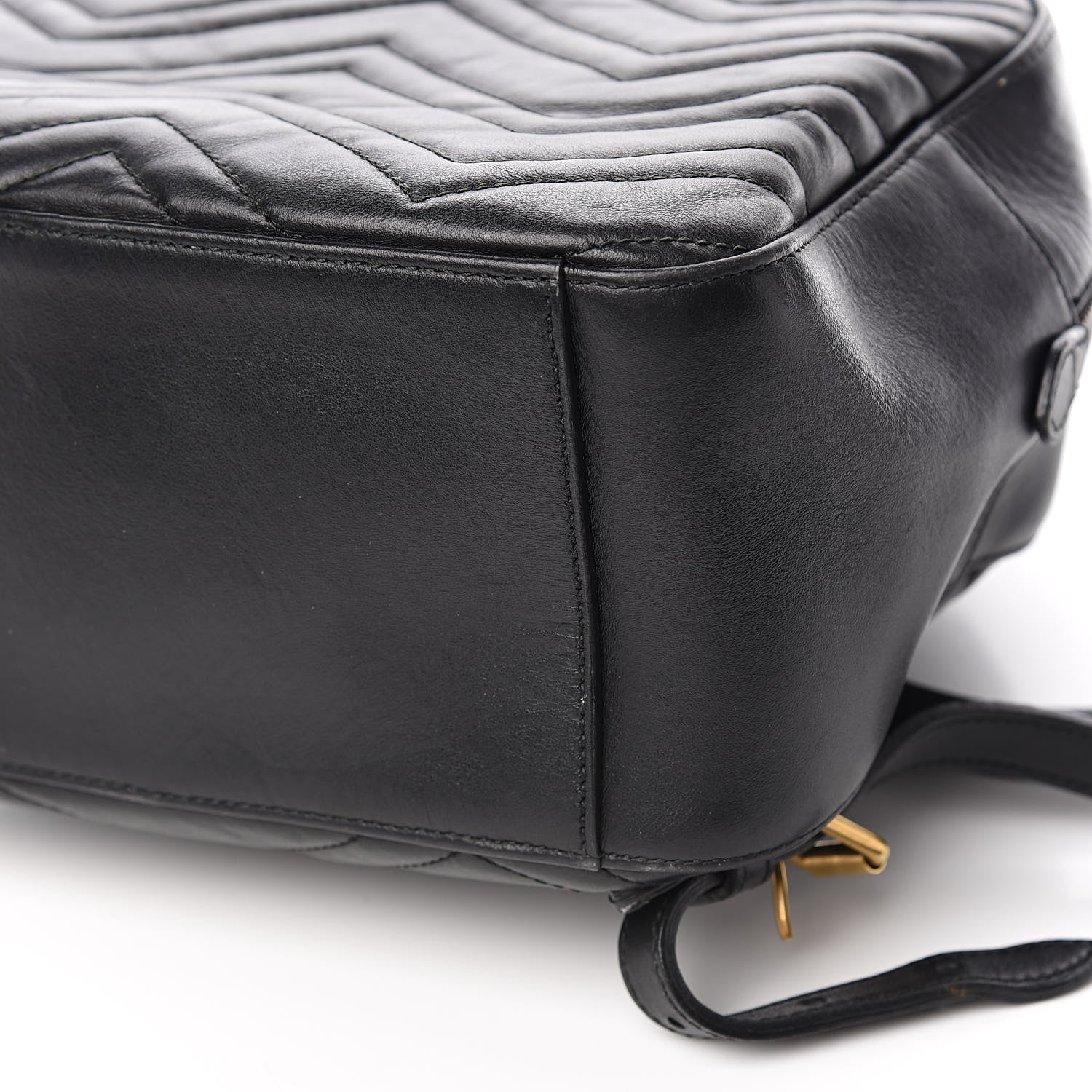 Gucci Calfskin Matelasse GG Marmont Backpack Black 10 of 11