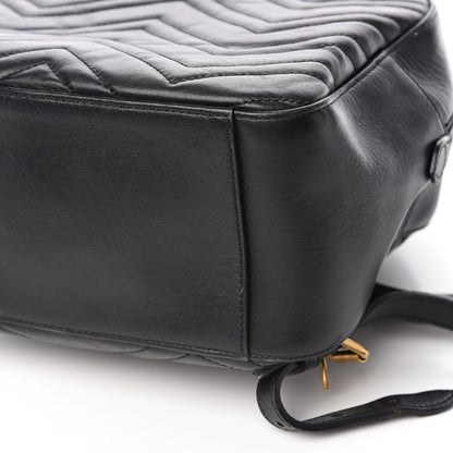 Gucci Calfskin Matelasse GG Marmont Backpack Black 10 of 11