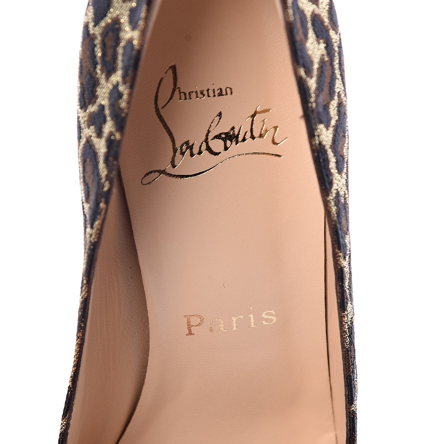 Jacquard Leopard Giaguaro New Simple 120 Pumps 38.5 Marrone Oro 2