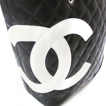 Chanel Calfskin Quilted Medium Cambon Tote Black White 8 of 13