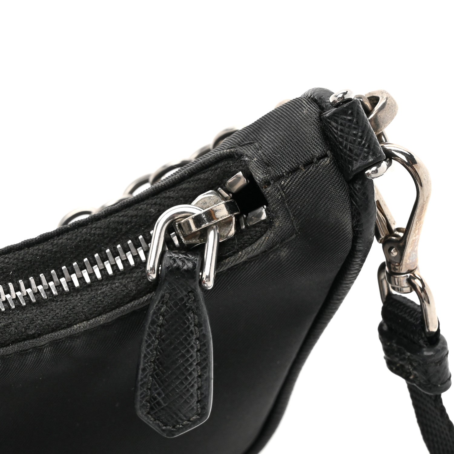 Prada Tessuto Nylon Mini Re-Edition 2000 Shoulder Bag Black 9 of 10