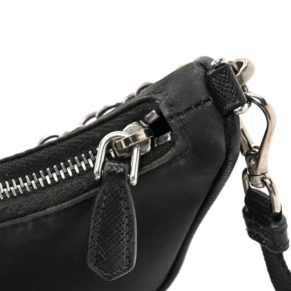 Prada Tessuto Nylon Mini Re-Edition 2000 Shoulder Bag Black 9 of 10