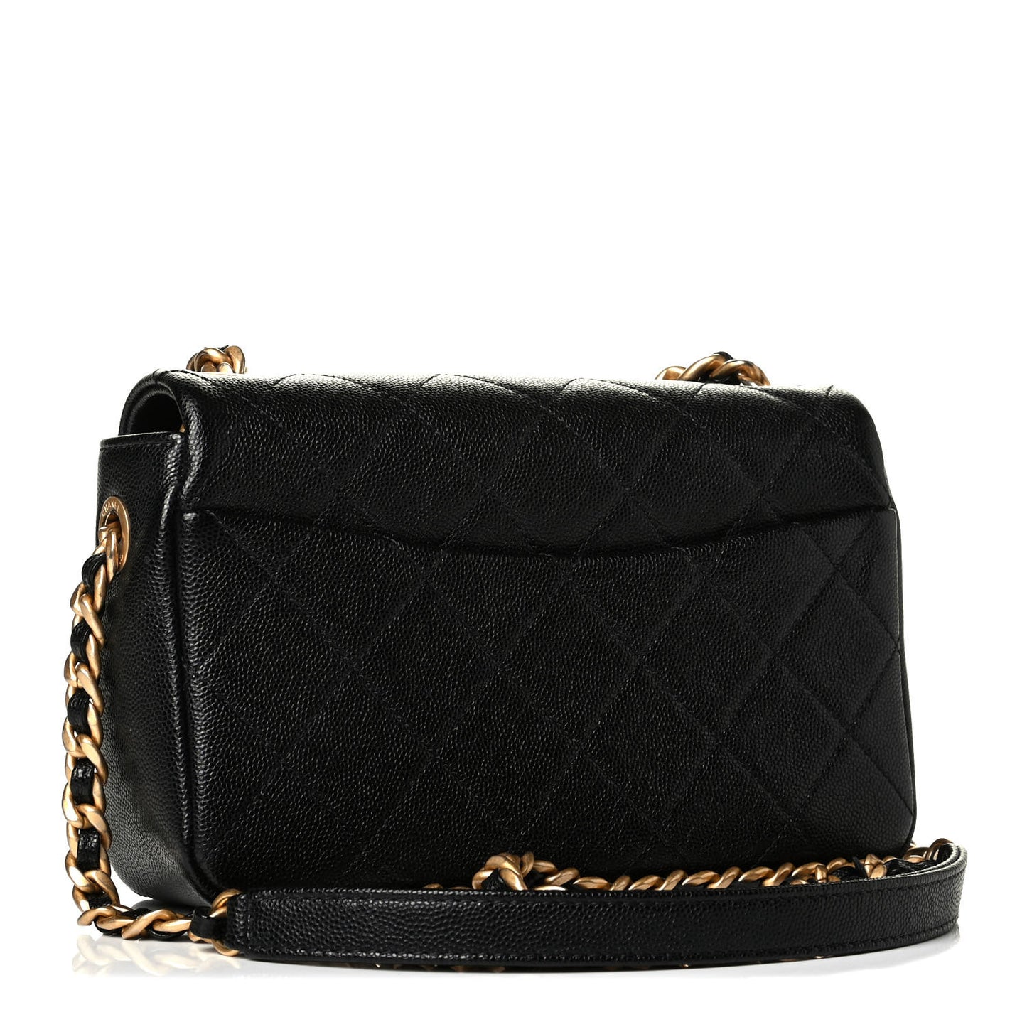 Caviar Quilted Small Fashion Therapy Flap Bag Black