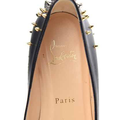 Christian Louboutin Shiny Nappa Goldoflat Spikes Flats 37.5 Black 6 of 12