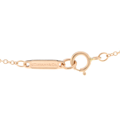 Tiffany 18K Rose Gold Diamond Mini Metro Horseshoe Pendant Necklace 4 of 5
