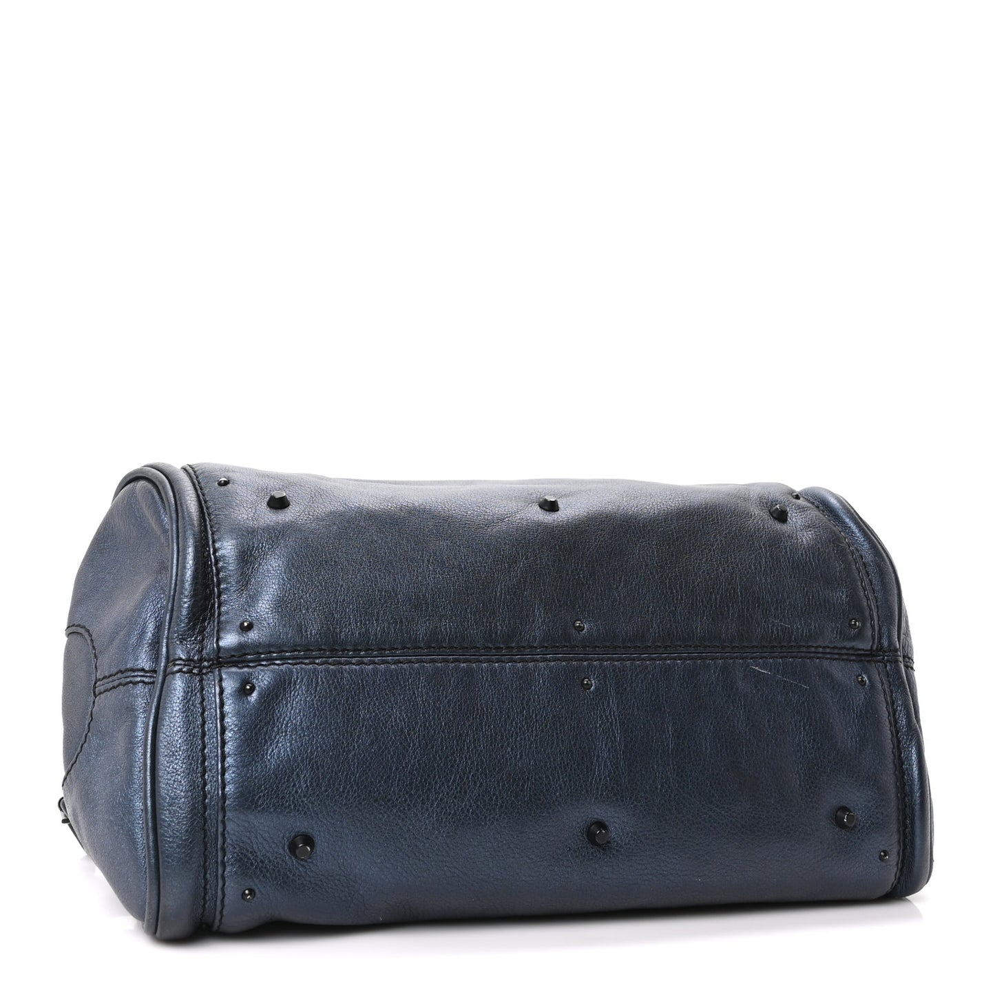Metallic Calfskin Medium Paddington Satchel Blue