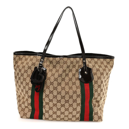 Gucci Monogram Web Large Jolie Tote Brown 1 of 11