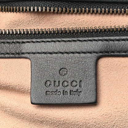 Gucci Calfskin Matelasse Maxi GG Marmont Top Handle Shoulder Bag Black 6 of 11