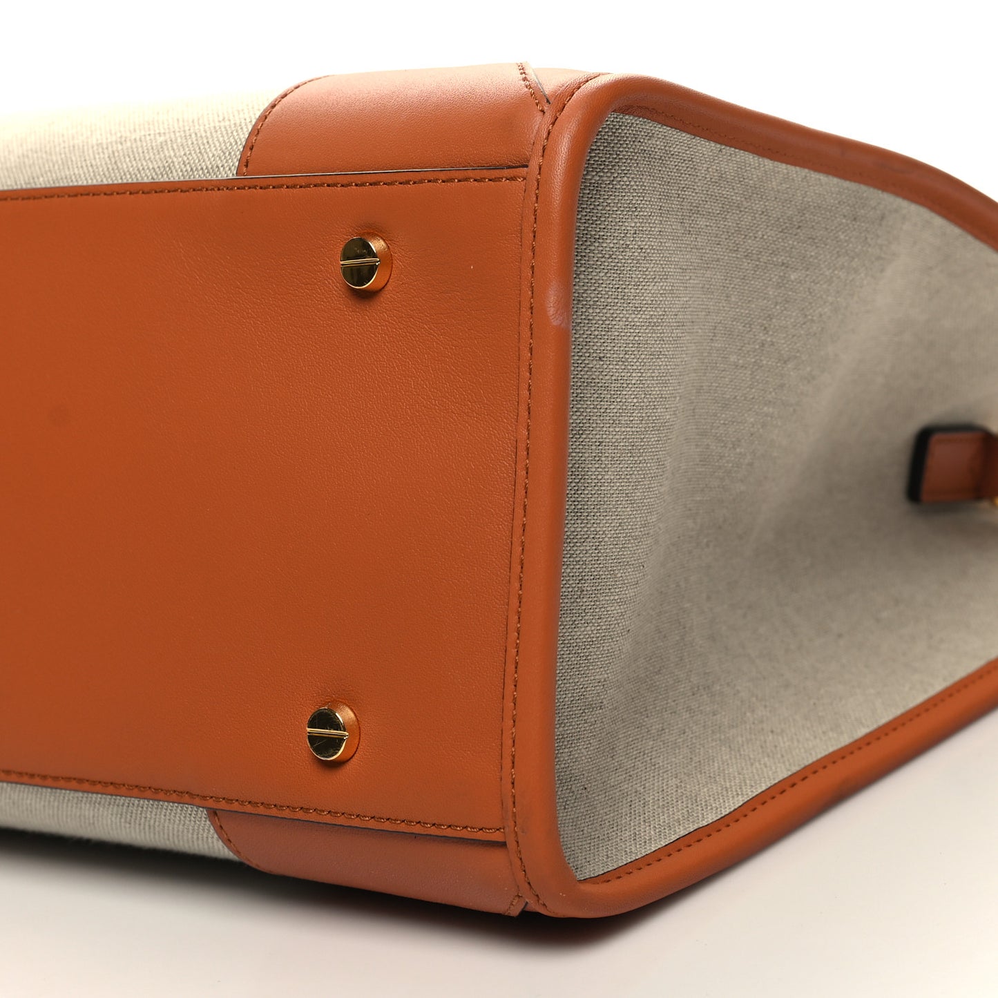 Calfskin Linen Large Munchen Tote Cognac