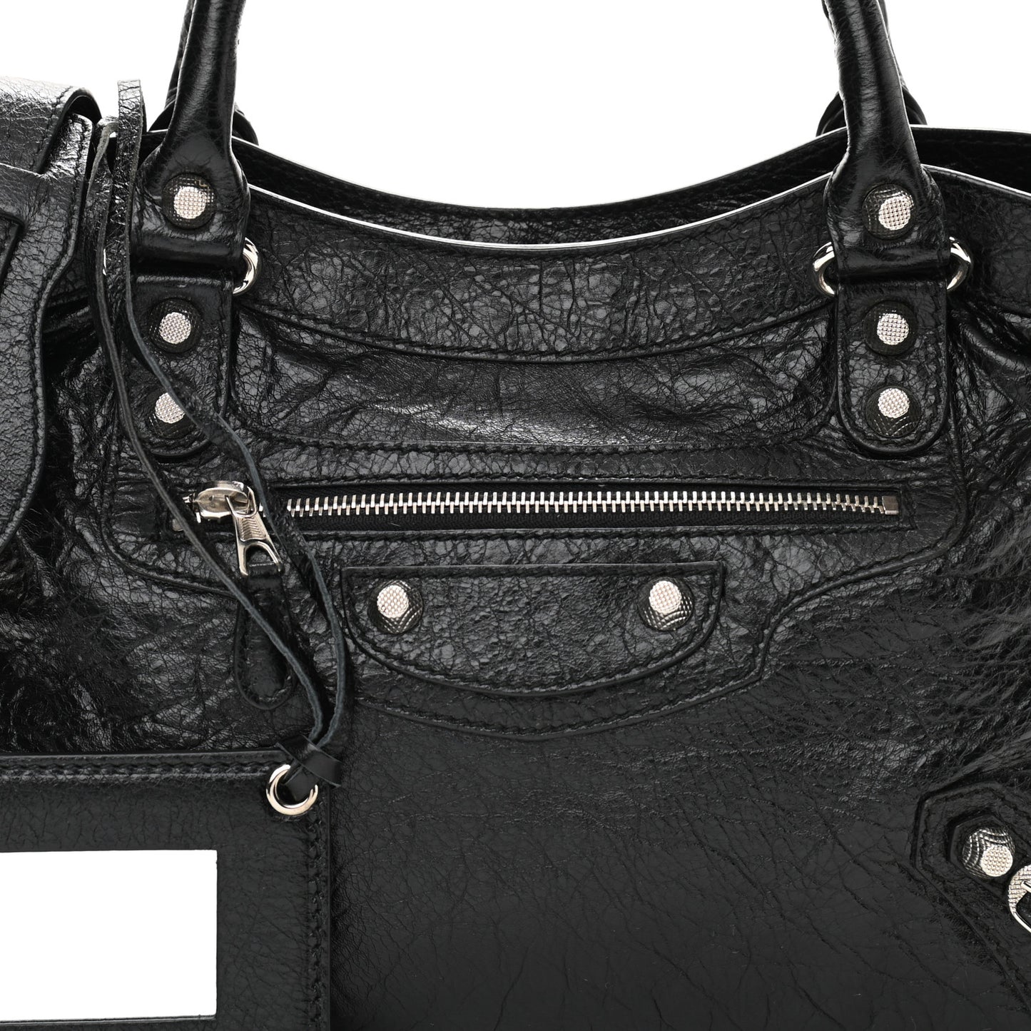 Agneau Giant 12 Silver Hardware Town Black