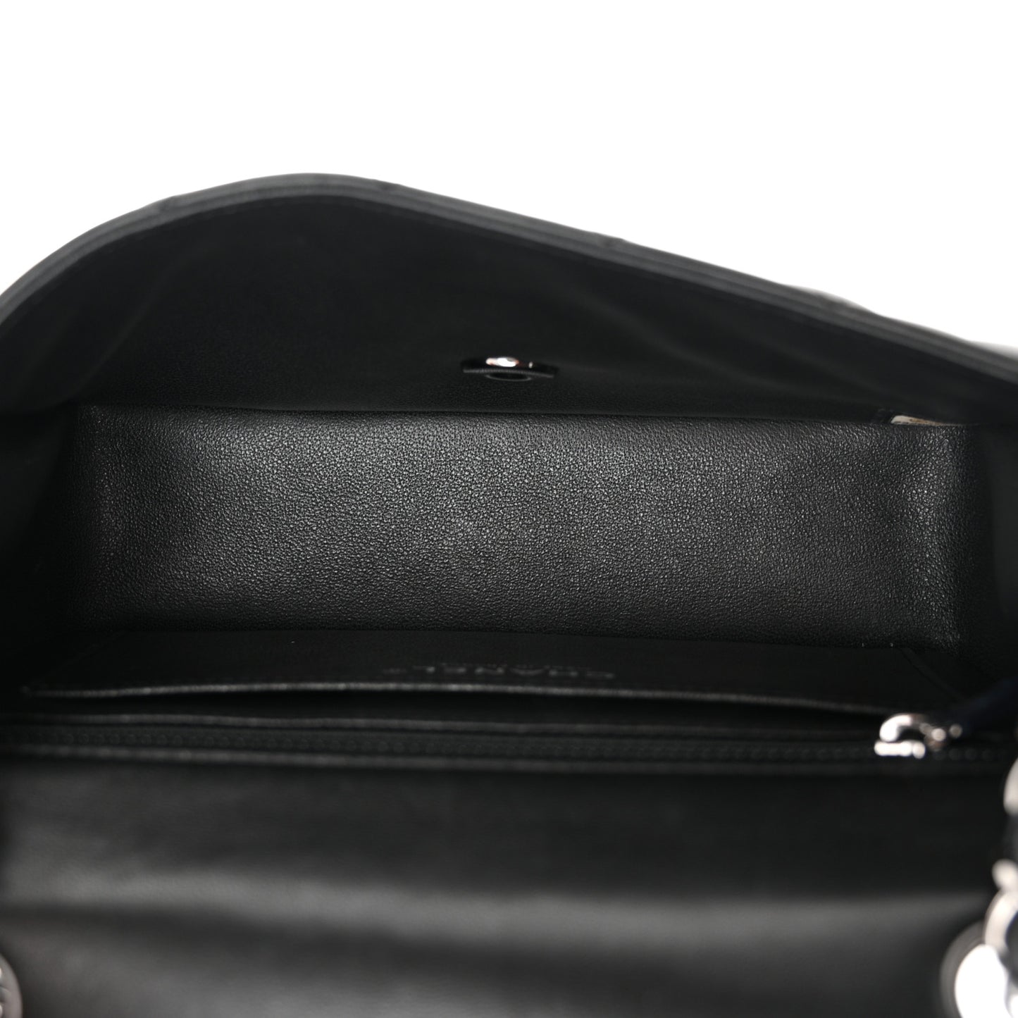 Lambskin Quilted Mini Rectangular Flap Black