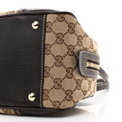 Gucci Monogram Small Princy Satchel Dark Brown 10 of 11