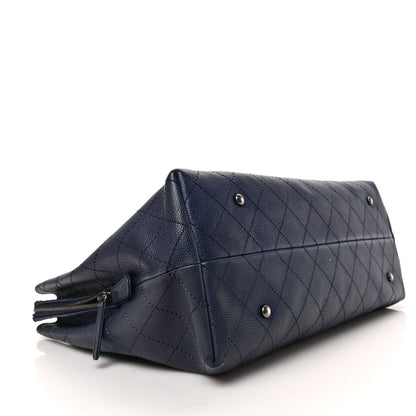 Chanel Grained Vegetal Calfskin Urban Shopping Tote Blue 4 of 8