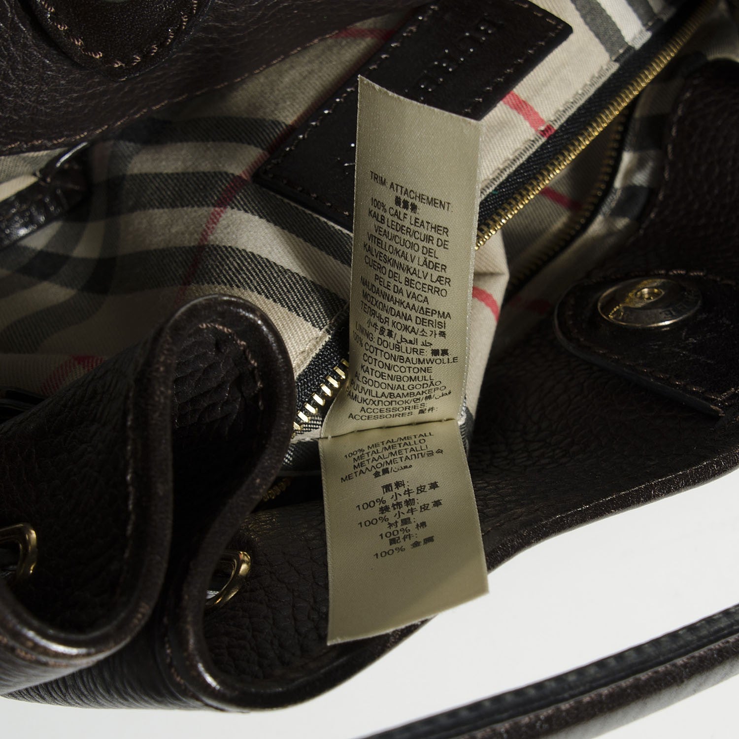 Burberry Pebbled Calfskin Hobo Brown 11 of 11