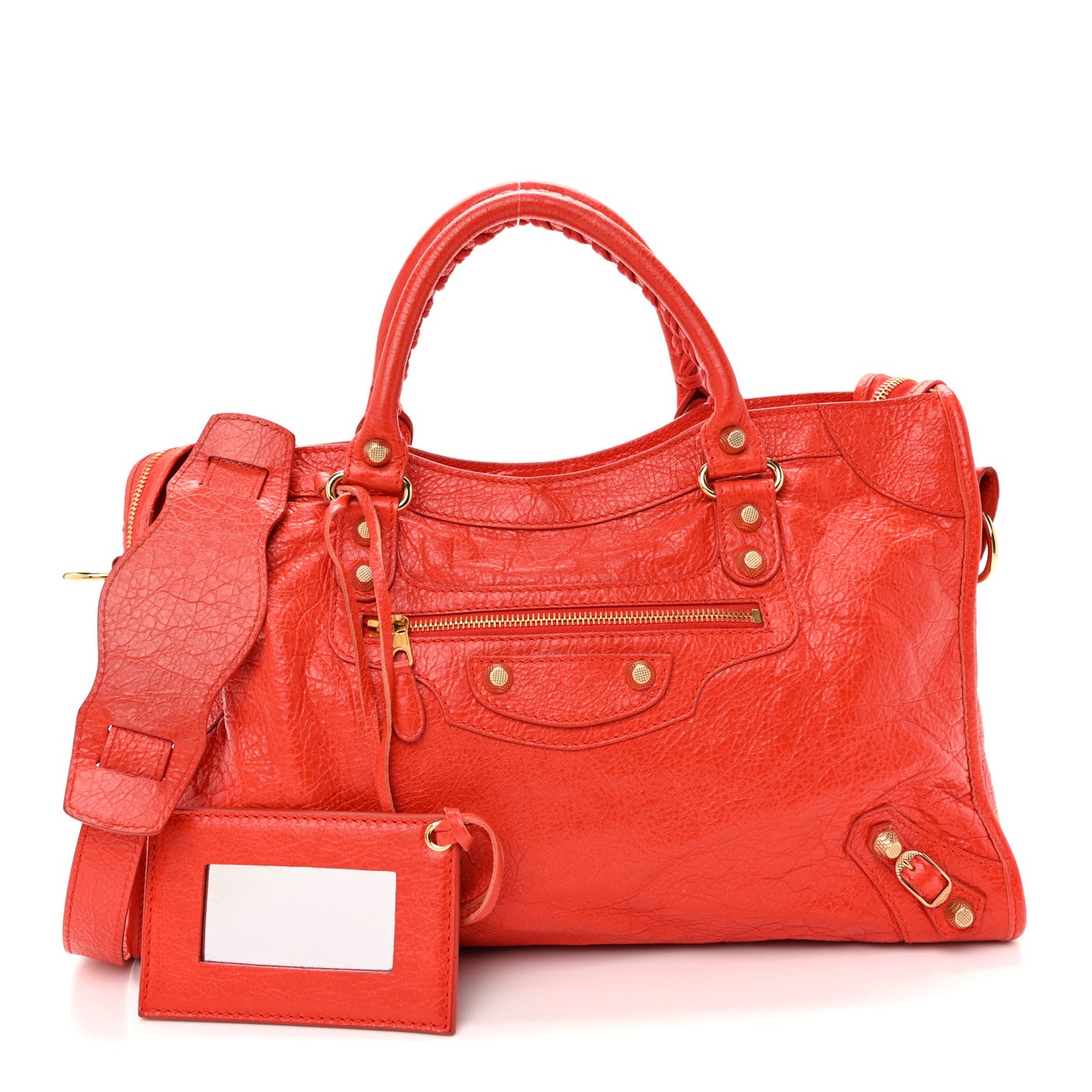 Agneau Giant 12 Gold Hardware City Rouge Coquelicot
