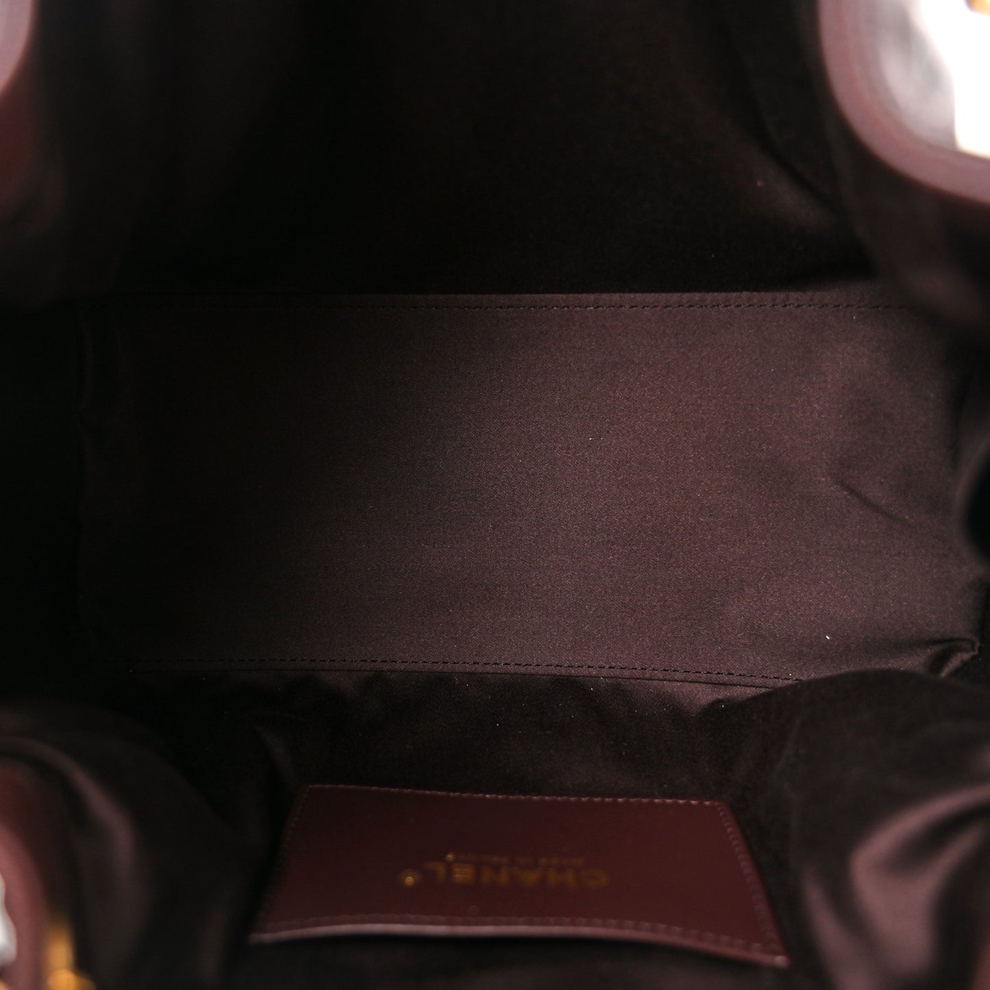 Caviar Quilted Small Chanel 25 Handbag Dark Brown