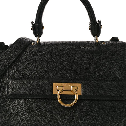 Salvatore Ferragamo Calfskin Sofia Shoulder Bag Black 7 of 11
