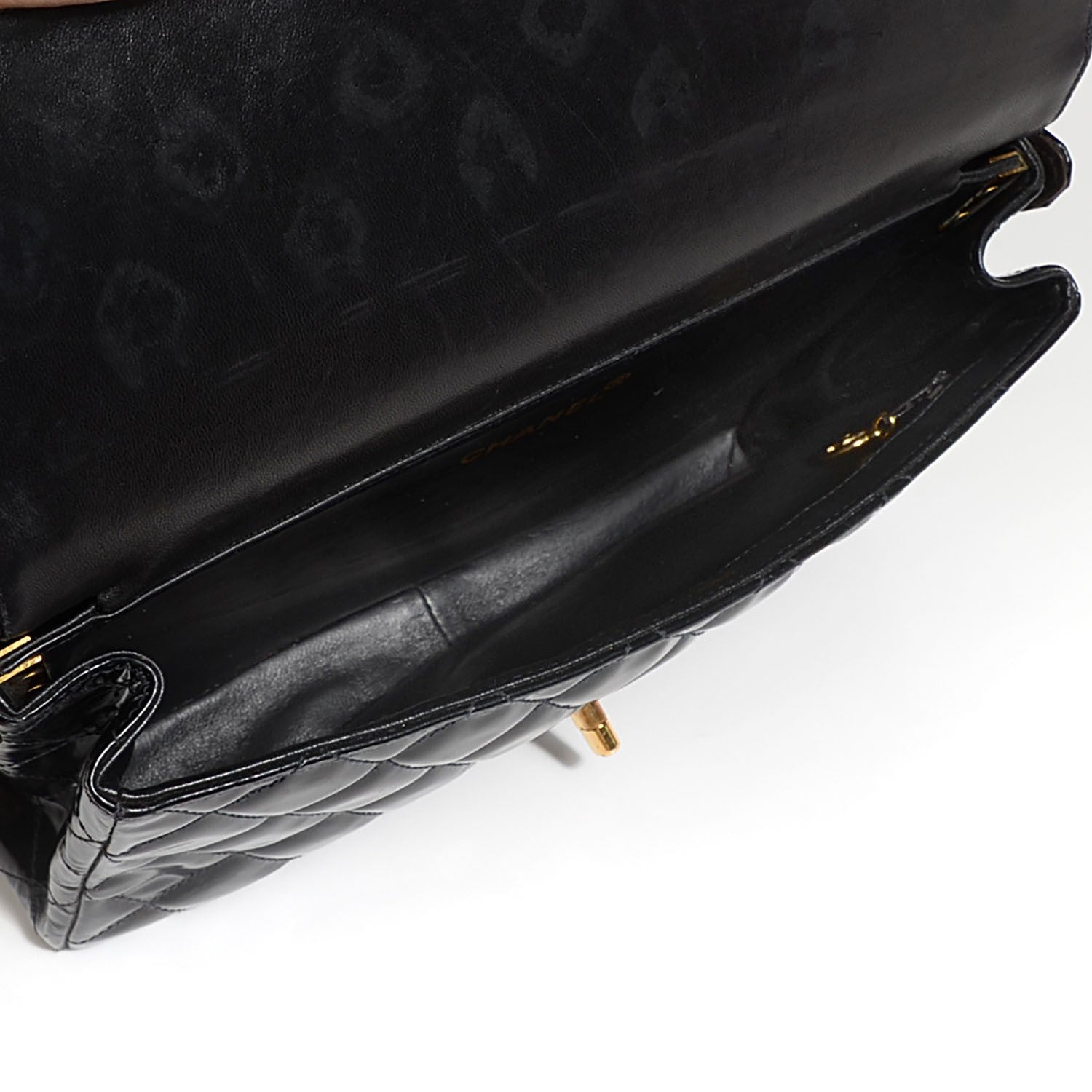 Chanel Patent Quilted Medium Double Sided Flap Black 5 of 9