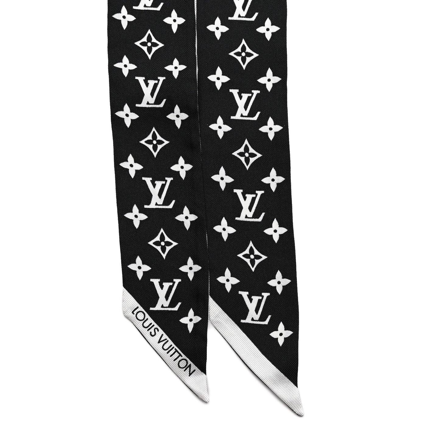Silk Monogram Infinity BB Bandeau White Black