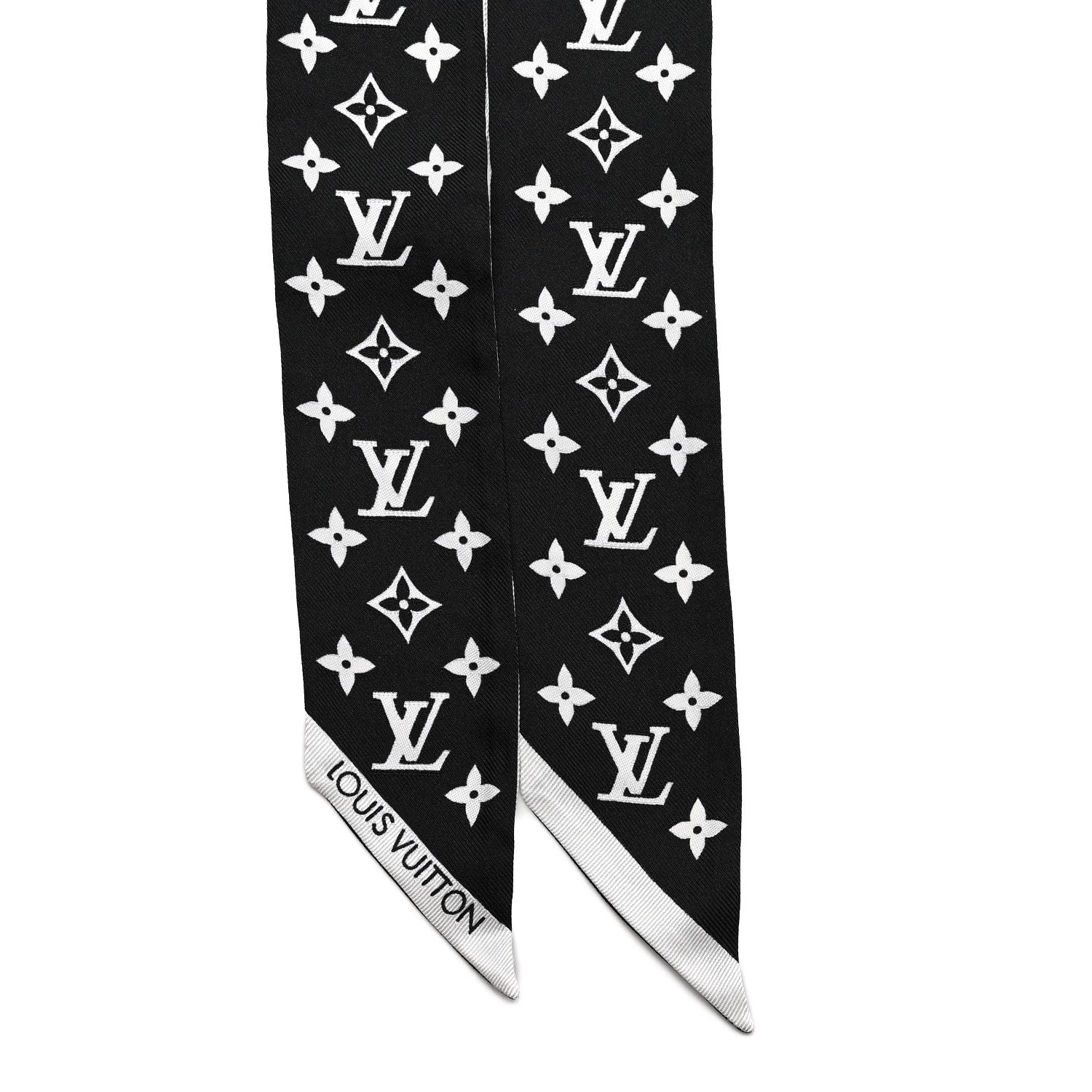 Louis Vuitton Silk Monogram Infinity BB Bandeau White Black 2 of 5