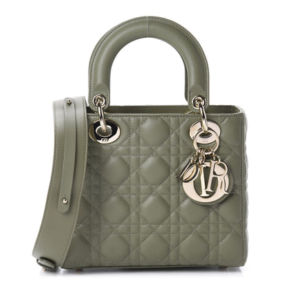 Christian Dior Lambskin Cannage Small My ABCDior Lady Dior Army Green 1 of 10