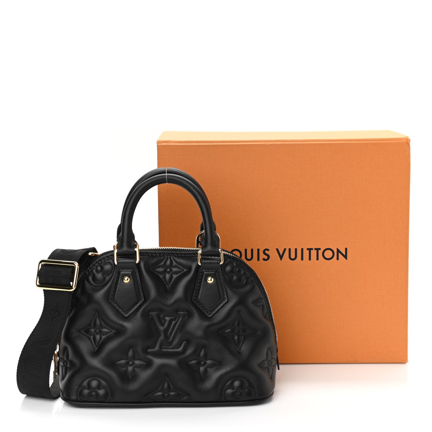 Calfskin Bubblegram Alma BB Black