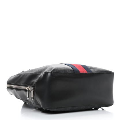 Gucci GG Supreme Monogram Web Tote Backpack Black Grey 3 of 5
