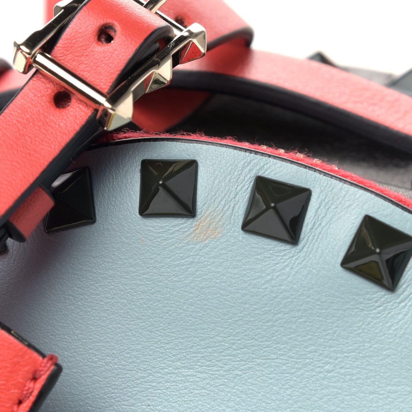 Calfskin Colorblock Mini Rockstud Backpack Multicolor