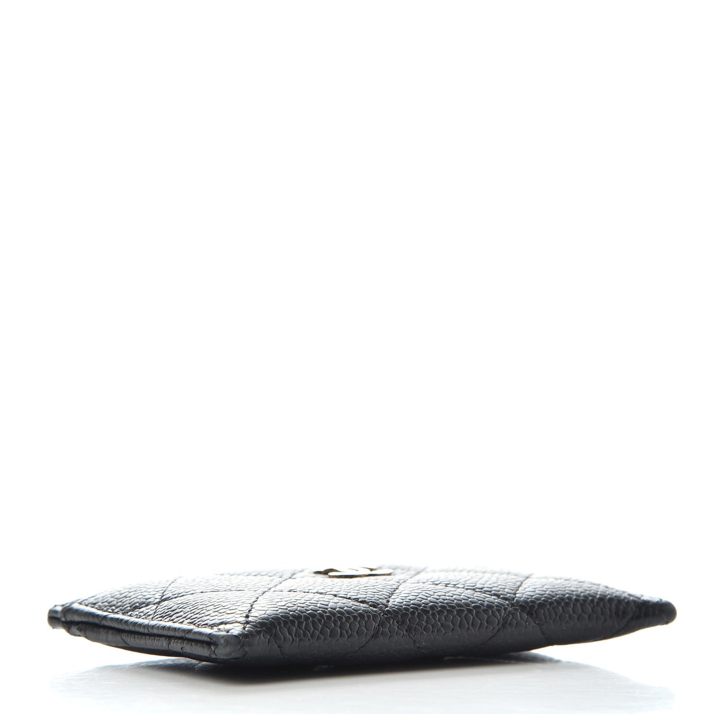Caviar Quilted Card Holder Black