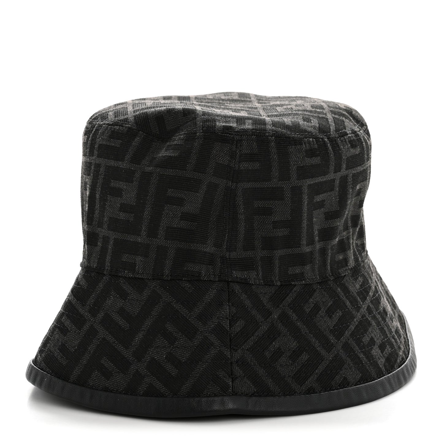 Fabric Jacquard FF Bucket Hat L Black
