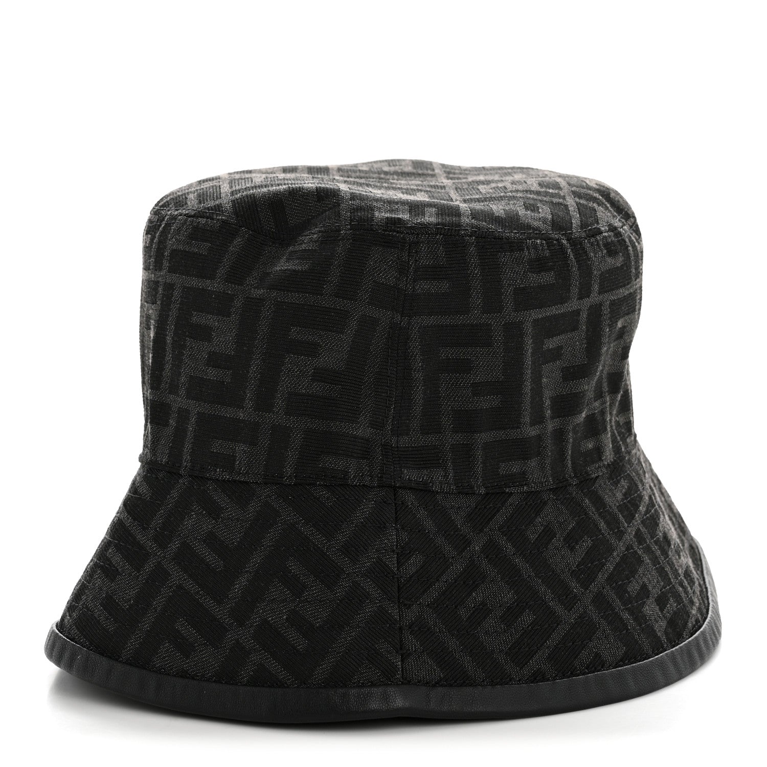 Fendi Fabric Jacquard FF Bucket Hat L Black 4 of 17