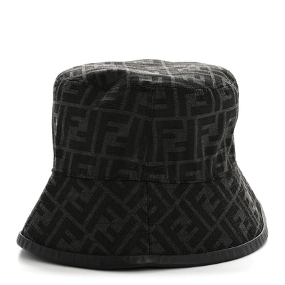 Fendi Fabric Jacquard FF Bucket Hat L Black 4 of 17