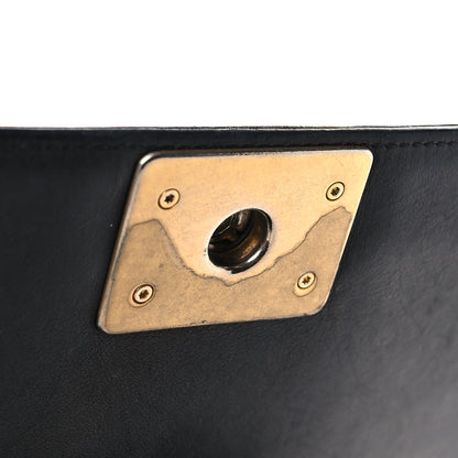 Chanel Metallic Crumpled Goatskin Medium Boy Flap Black Gold 11 of 11