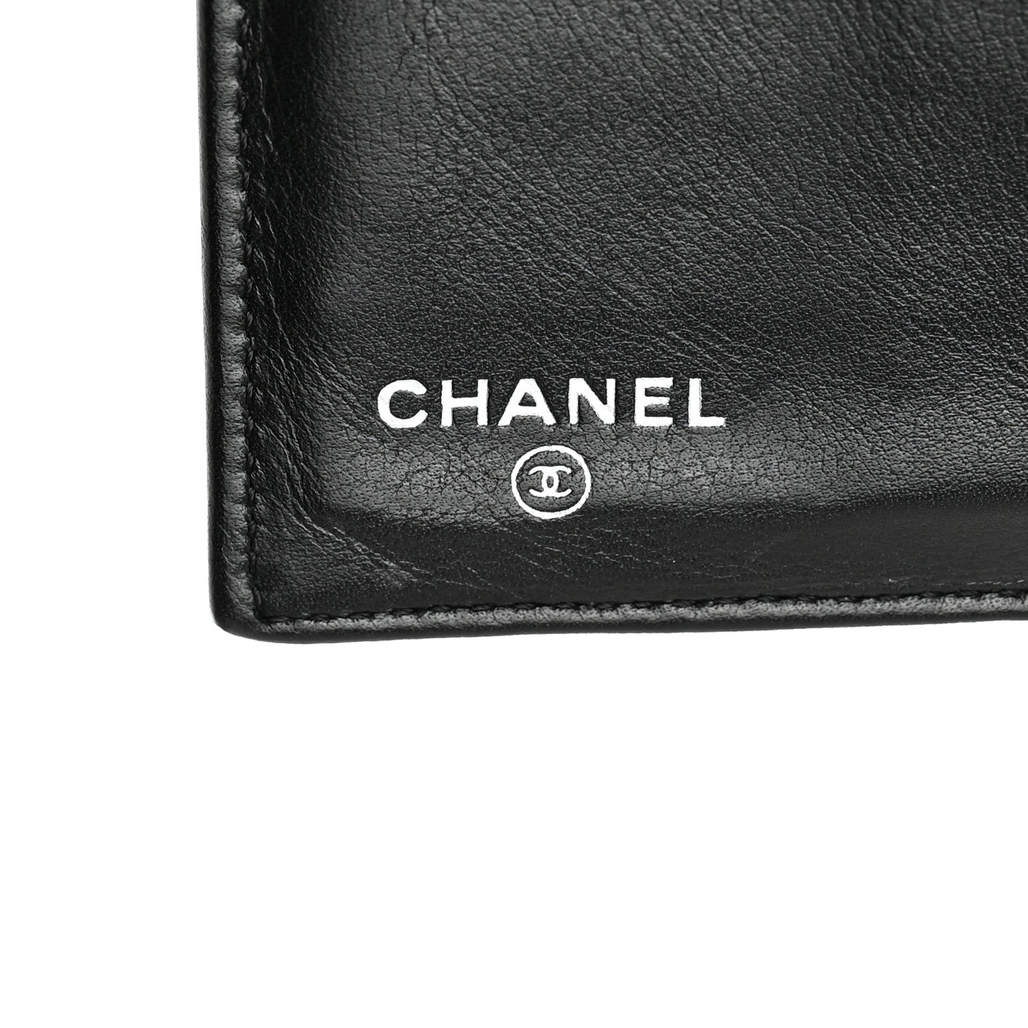 Chanel Lambskin Chevron Quilted Large Flap Clutch Wallet Black 6 of 8