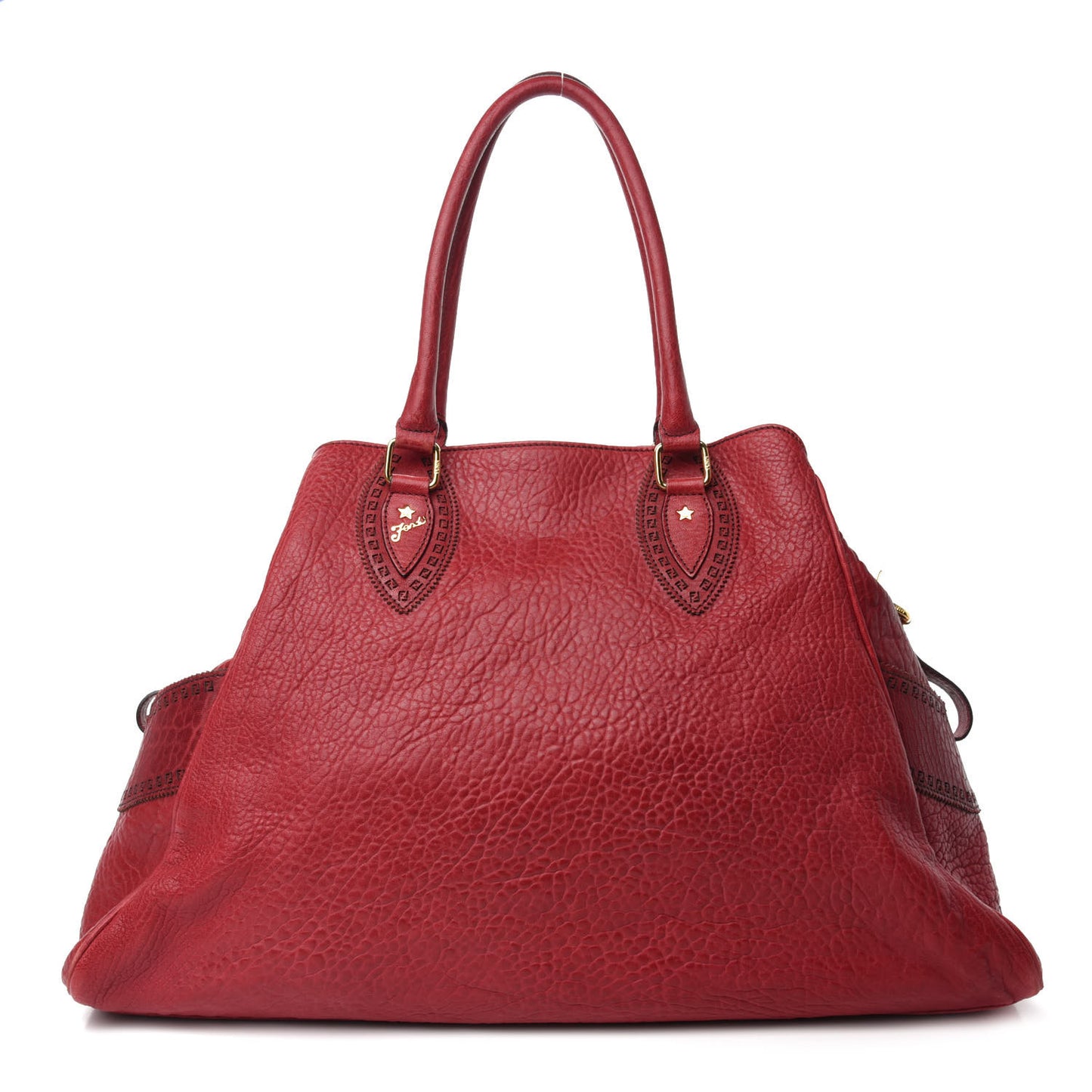 Crinkled Lambskin Large Bag De Jour Tote Red