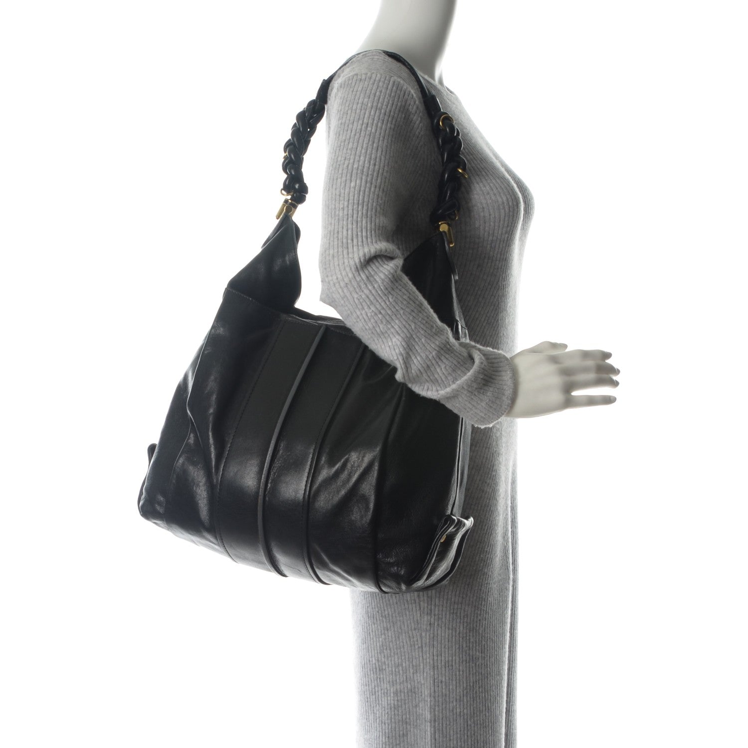 Chloe Lambskin Heloise Hobo Black 2 of 8