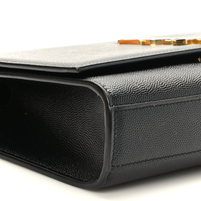 Saint Laurent Grain De Poudre Medium Classic Monogram Kate Satchel Black 8 of 9