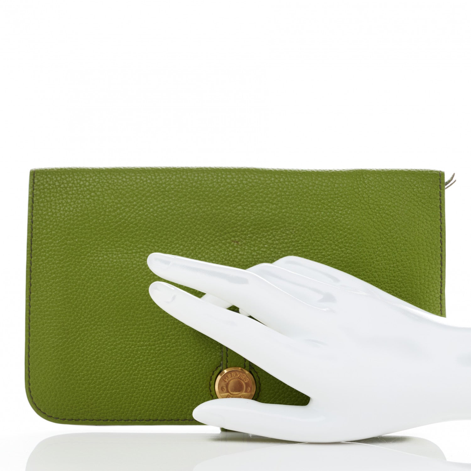 Hermes Togo Dogon Duo Wallet Vert Anis 2 of 12