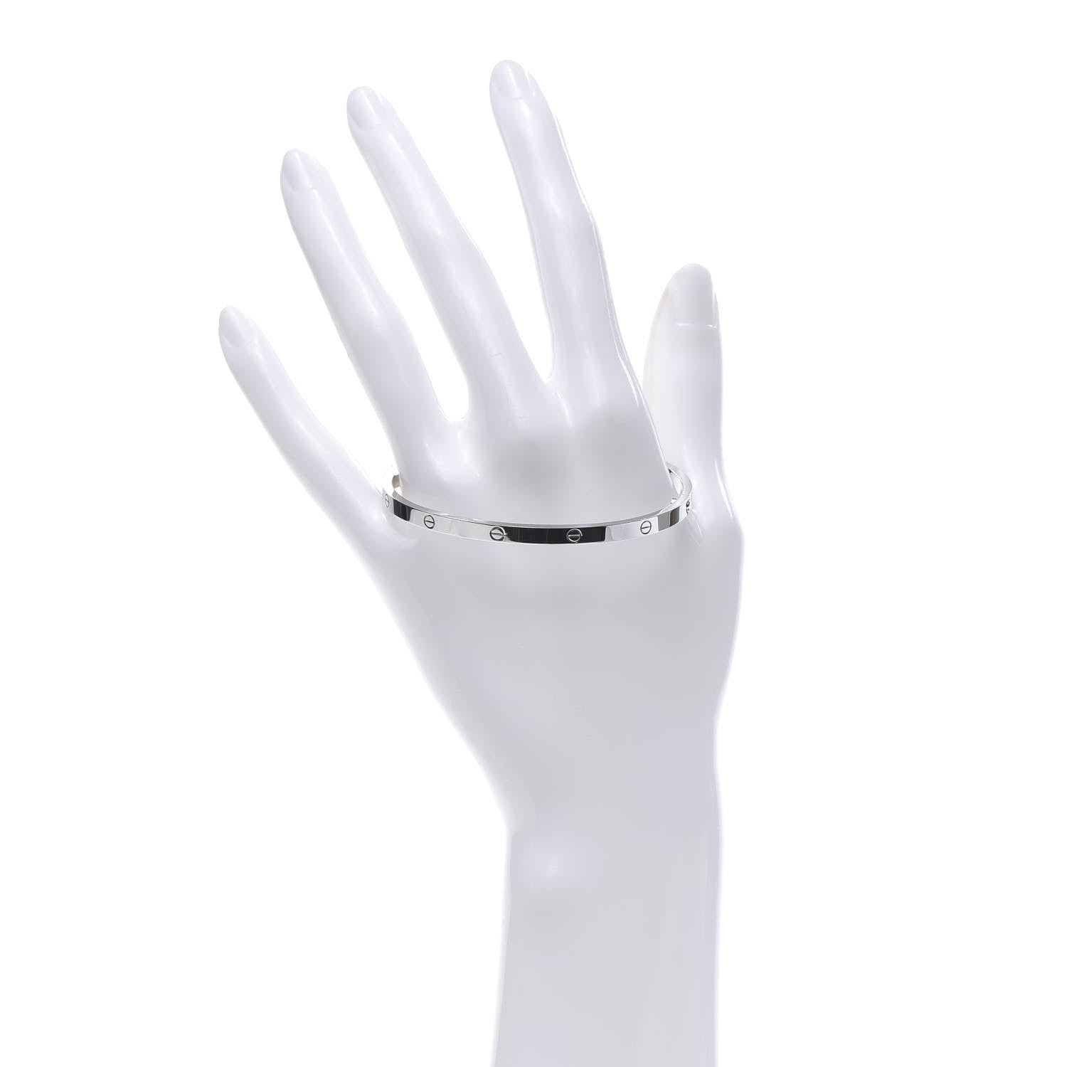 Cartier 18K White Gold Small LOVE Bracelet 18 2 of 6