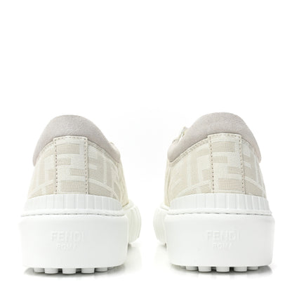 Fendi Fabric Jacquard FF Rainbow Womens Fendi Force Low-Top Sneakers 40.5 Avorio 4 of 10