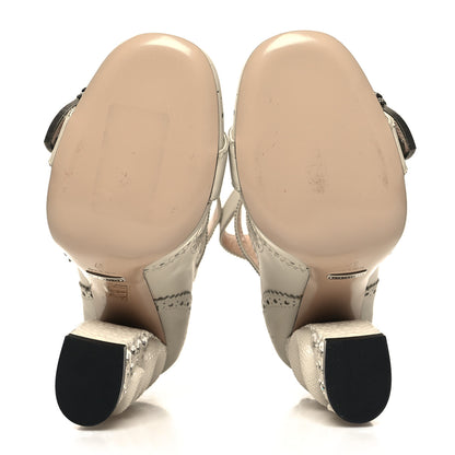 Gucci Calfskin Queercore Mid Calf Loafer Pumps 36.5 White 5 of 9