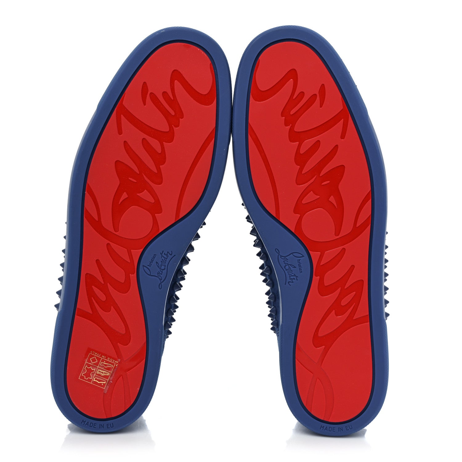 Christian Louboutin Suede Mens Louis Spikes Flat Sneakers 39